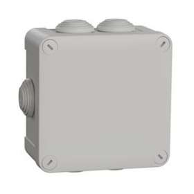 Mureva Box, boite de dérivation IP55 + embouts + bornier 105x105x55, gris|Schneider Electric-SCHENN05205