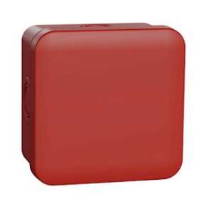 Mureva Box - boîte dérivation 960DEG rouge -ent 4x20/25 -int 80x80x45 ext 89x89x|Schneider Electric-SCHENN05174