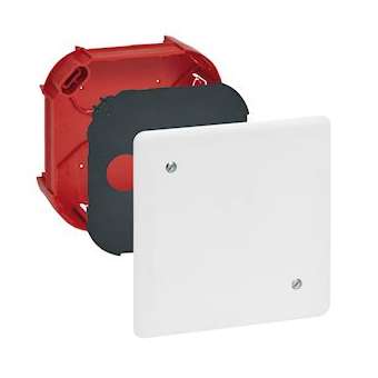 Boîte de dérivation pour maçonnerie avec couvercle et vis - 120x120x40mm|Legrand-LEG091974