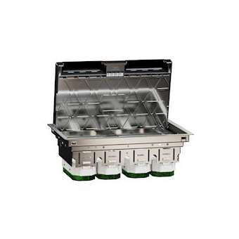 Unica System+ - Boîtier de sol XL 4x6mod ou 12 postes - métal - IK09 IP20|Schneider Electric-SCHINS52127