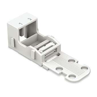 Adapt. fix pour bornes à 2 cond. Série 221 - 4 mm², blanc|Wago contact-WAG221-512