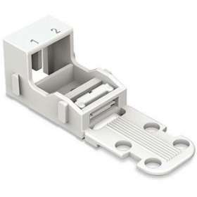 Adapt. fix pour bornes à 2 cond. Série 221 - 4 mm², blanc|Wago contact-WAG221-512