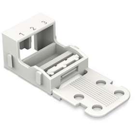 Adapt. fix pour bornes à 3 cond. Série 221 - 4 mm², blanc|Wago contact-WAG221-513