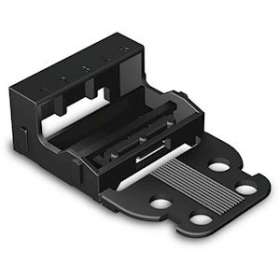 Adapt. fix pour bornes à 5 cond. Série 221 - 4 mm², noir|Wago contact-WAG221-515-000-004