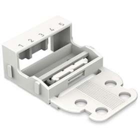 Adapt. fix pour bornes à 5 cond. Série 221 - 4 mm², blanc|Wago contact-WAG221-515