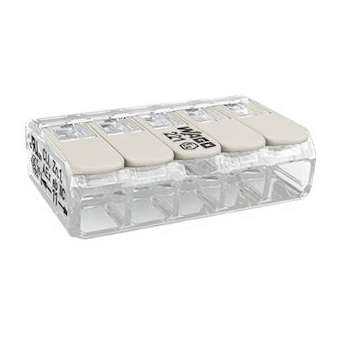 Borne WAGO Ex e 221 Mini 5x4mm² à leviers souple & rigide|Wago contact-WAG221-485