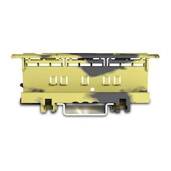 Adapt. fix Série 221 - 6 mm², gris foncé-jaune|Wago contact-WAG221-510-000-053