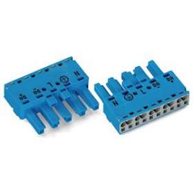 Connecteur femelle 5 pôles sans décharge de traction / Bleu|Wago contact-WAG770-1105
