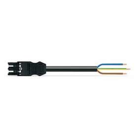 Cordon Femelle/- 3G 1,5 HO5VVF Noir 1 m|Wago contact-WAG771-9993-106-101