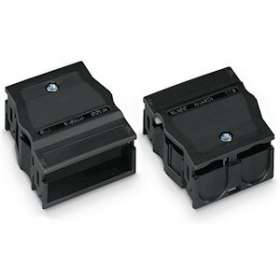 Boîtier de décharge de traction 4 pôles diamètre du câble 9-13 mm / Noir|Wago contact-WAG770-504