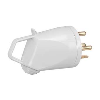 Fiche de puissance mâle avec terre 20A étanche avec anneau - 4 broches - gris|Legrand-LEG096936