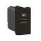 Chargeur USB Type-A Mosaic - 1 module noir pour poste de travail|Legrand-LEG077652L