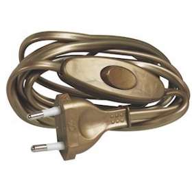 Cordon pré-équipé pour lampe avec fiche mâle et interrupteur 2A - vieil or|Legrand-LEG091182