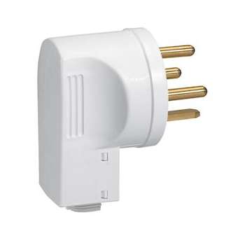 Fiche de puissance mâle avec terre 32A - sortie par dessous - 3 broches - blanc|Legrand-LEG096939