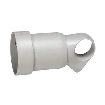 Prolongateur plastique 2P+T 16A à anneau avec étiquette avec Gencod - gris|Legrand-LEG050106