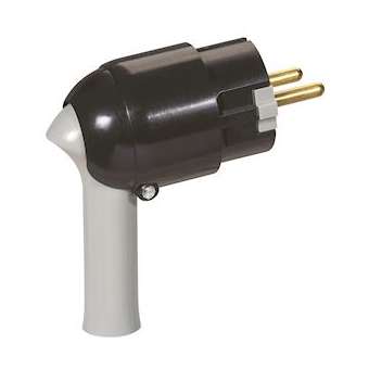 Fiche mâle avec terre plastique - extraction facilitée - blister - noir|Legrand-LEG093976