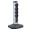 Rallonge multiprise verticale Wi-Fi - 4x2P+T + 2xRJ45 + parafoudre - Alu/Noir