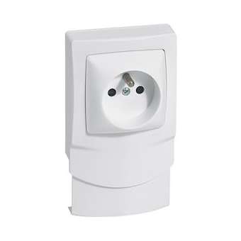 Cadre saillie 1 poste avec prise de courant pour moulure 12,5mm|Legrand-LEG298901