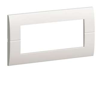 Systo plaque horizontale entraxe 71 5 modules Blanc|Hager-HAGWS412