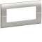 Systo plaque horizontale entraxe 71 5 modules Titane|Hager-HAGWS412T