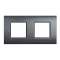 Plaque Livinglight Air Métal monochrome 2+2 modules - Anthracite|Bticino-TICBTLNE4802M2AR