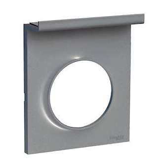 Odace Styl Pratic - plaque support téléphone mobile - 1 poste - Alu|Schneider Electric-SCHS530712