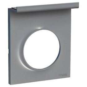 Odace Styl Pratic - plaque support téléphone mobile - 1 poste - Alu|Schneider Electric-SCHS530712