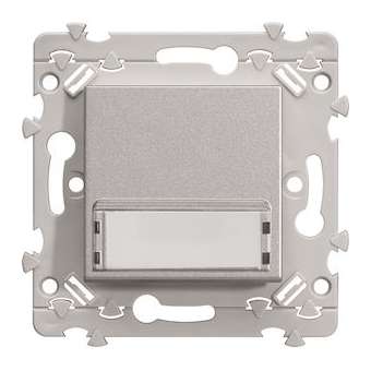 InterBP Duo essensya va-et-vient ou poussoir porte-étiquette titane|Hager-HAGWE025T