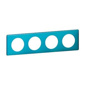 Plaque Céliane Métal 4 postes - finition Blue Snake|Legrand-LEG068774