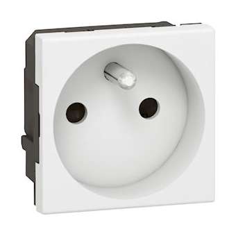Prise 2P+T Mosaic avec bornes automatiques 2 modules - blanc antimicrobien|Legrand-LEG078701