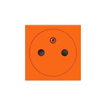 Prise 2P+T Surface Mosaic 2 modules connexion bornes auto-orange antimicrobien|Legrand-LEG077117L