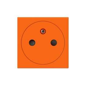 Prise 2P+T Surface Mosaic 2 modules connexion bornes auto-orange antimicrobien|Legrand-LEG077117L