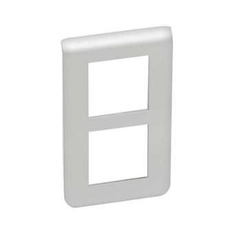 Plaque spéciale rénovation Mosaic 2x2 modules vertical - alu|Legrand-LEG079354