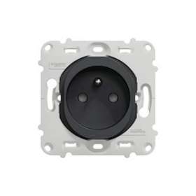 Ovalis - prise de courant - 2P+T - 16A - sans plaque de finition -Anthracite|Schneider Electric-SCHS461059