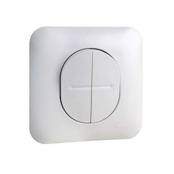 Ovalis - double va et vient - 10AX - avec griffes avec plaque|Schneider Electric-SCHS265214