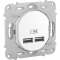 Ovalis - double chargeur usb 2.1 A - sans plaque de fintion Blanc
