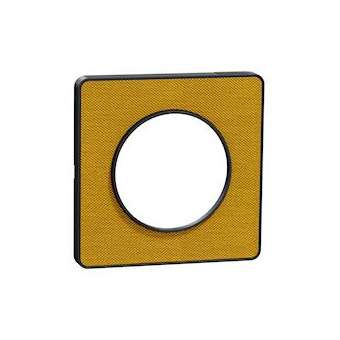 Odace Touch - Plaque de finition Kvadrat 1 poste - Ocre/Anth|Schneider Electric-SCHS540802KY