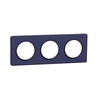 Odace Touch, plaque Cobalt 3 postes horiz. ou vert. entraxe 71mm|Schneider Electric-SCHS550806