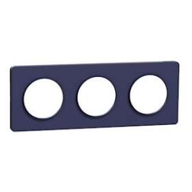 Odace Touch, plaque Cobalt 3 postes horiz. ou vert. entraxe 71mm|Schneider Electric-SCHS550806