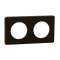 Odace Touch, plaque Bronze brossé liseré Anthracite 2 postes horiz./vert. 71mm
