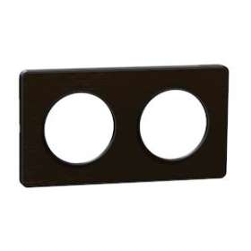 Odace Touch, plaque Bronze brossé liseré Anthracite 2 postes horiz./vert. 71mm|Schneider Electric-SCHS540804L