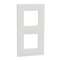 Unica Pure - plaque de finition - Givre blanc liseré Blanc - 2 postes verticaux|Schneider Electric-SCHNU6004V85