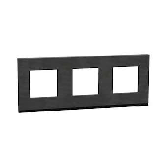 Unica Pure - plaque de finition - Ardoise liseré Anthracite - 3 postes|Schneider Electric-SCHNU600687