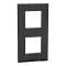 Unica Pure - plaque de finition - Ardoise liseré Anthracite - 2 postes verticaux|Schneider Electric-SCHNU6004V87