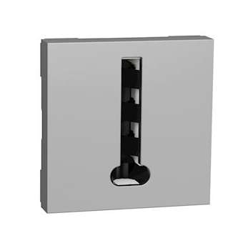 Unica - conjoncteur téléphone en T - 8 contacts - Alu - mécanisme seul|Schneider Electric-SCHNU349630