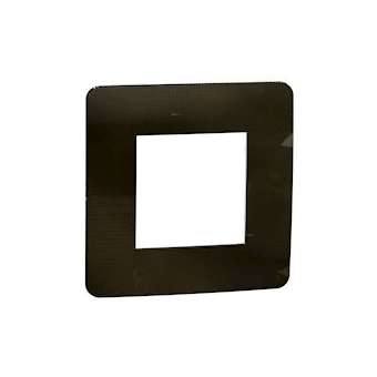 Unica Studio Métal - plaque de finition - Bronze liseré Blanc - 1 poste|Schneider Electric-SCHNU280250