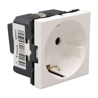 Prise Mosaic standard germanique - 2P+T spécial 4mm² - 2 modules - blanc|Legrand-LEG077213