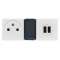 Prise Surface + chargeur 2 USB Type-A Mosaic précâblée 5 modules - blanc|Legrand-LEG099605