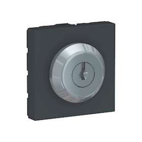 Unica - cde à clé 3 pos rappel centre - 2 NO indep - 2 mod - Anthra - méca seul|Schneider Electric-SCHNU373154