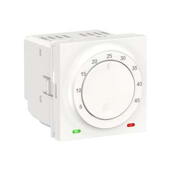 Unica - thermostat pour plancher chauffant - 10A - Blanc - méca seul|Schneider Electric-SCHNU350318